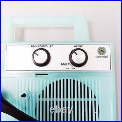 Columbia GP-3B GP-3 Skeleton Blue Portable Record Player Turntable tested Used