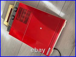 Columbia GP-3 Portable Record Player Red Vintage Turntable Retro Used Tested