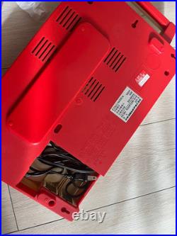 Columbia GP-3 Portable Record Player Red Vintage Turntable Retro Used Tested