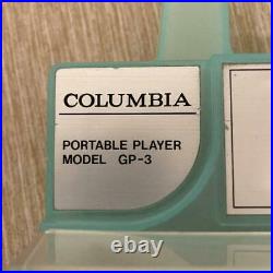 Columbia GP-3 Portable Record Player limited Color Blue Rare USED Japan