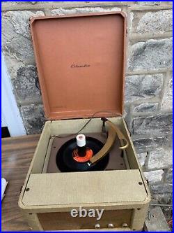 Columbia Model 417 Antique Record Player Gramophone Phonograph WORKS AS IS