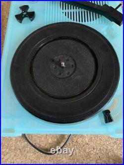 Columbia Portable Audio Record Player GP-3B AC100V Turntable Working