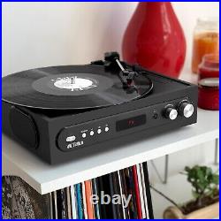 Compact All-in-One Record Player with RCA Output Stylish Audio Centerpiece