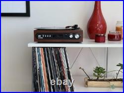 Compact Bluetooth Record Player 3-Speed Turntable with FM Radio & Dust Cover Compact Bluetooth Record Player 3-Speed Turntable with FM Radio & Dust Cover