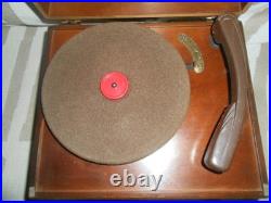 Cool Trav-ler Tube Radio Record Player Model 5044, Old Phonograph, Small Wood Case