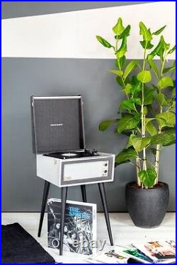 Crosley BERMUDA 2 Speed Portable Turntable with Built In Speakers + Stand BLACK