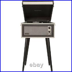 Crosley BERMUDA 2 Speed Portable Turntable with Built In Speakers + Stand BLACK