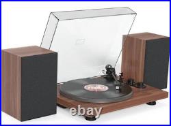 Crosley C62BWA Record Player Turntable System and Speaker With 2 Speed