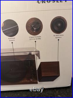 Crosley C62BWA Record Player Turntable System and Speaker With 2 Speed