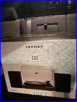 Crosley C62 2-Speed Belt Driven Turntable with Bluetooth, Black (C62C-WA) 40W