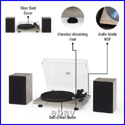 Crosley C62 Vinyl Record Player Shelf System Gray