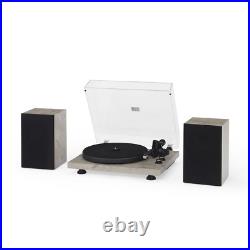 Crosley C62 Vinyl Record Player Shelf System Gray