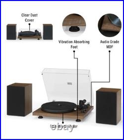 Crosley C62 Vinyl Record Player with Speakers and Bluetooth Audio Turntables