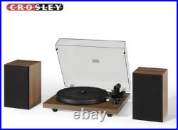 Crosley C62 Vinyl Record Player with Speakers and Bluetooth Audio Turntables