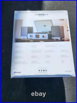 Crosley C92A-BK Belt-Drive Bluetooth Record Player Turntable with Speakers