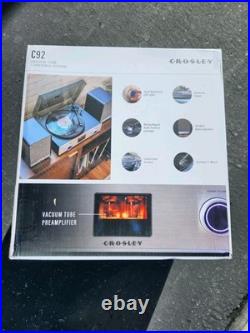 Crosley C92A-BK Belt-Drive Bluetooth Record Player Turntable with Speakers