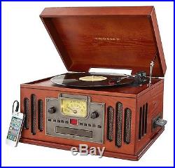 Crosley CD Cassette Am/fm Radio 3-speed Record Player Turntable Speakers System