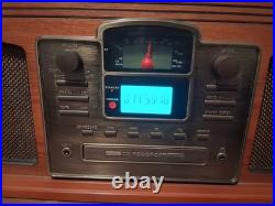 Crosley CR2405E-PA Record Player Turntable CD Recorder AM/FM Radio Cassette Tape