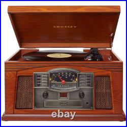 Crosley CR42D-PA Lancaster Entertainment Center Bluetooth Record Player Paprika