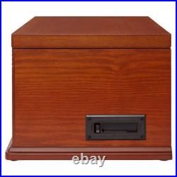 Crosley CR42D-PA Lancaster Entertainment Center Bluetooth Record Player Paprika