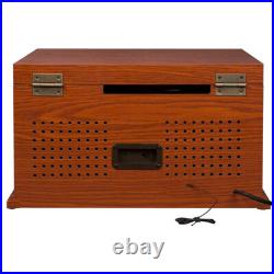 Crosley CR42D-PA Lancaster Entertainment Center Bluetooth Record Player Paprika