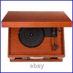 Crosley CR42D-PA Lancaster Entertainment Center Bluetooth Record Player Paprika