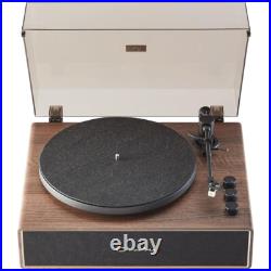 Crosley CR6046A-WAGL Stave 2-Speed Bluetooth Record Player Walnut/Gold