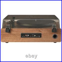 Crosley CR6046A-WAGL Stave 2-Speed Bluetooth Record Player Walnut/Gold