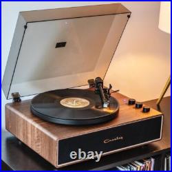 Crosley CR6046A-WAGL Stave 2-Speed Bluetooth Record Player Walnut/Gold