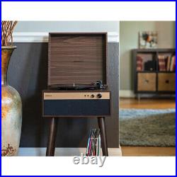 Crosley CR6236A-WA Jasper 3-Speed Bluetooth Record Player Walnut with Stand