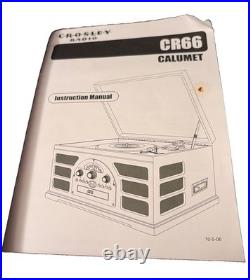 Crosley CR66 Turntable Record Cassette Cd Player And Radio Great Combination