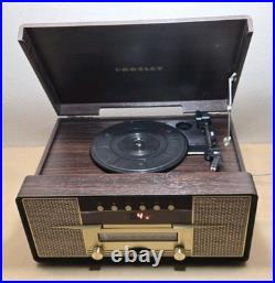 Crosley CR7016A-MA Rhapsody Entertainment Center 3-Speed Record Player Mahogany