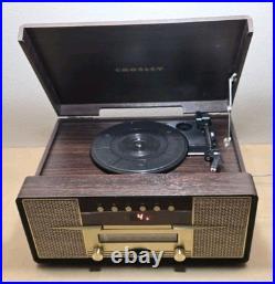 Crosley CR7016A-MA Rhapsody Entertainment Center 3-Speed Record Player Mahogany