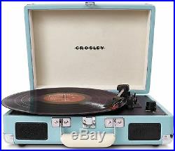 Crosley CR8005D-TU Cruiser 3 Speed Portable Turntable Record Player Turquoise