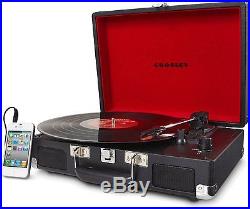 Crosley Cruiser Portable 3 Speed Turntable Record Player Black Vinyl NEW