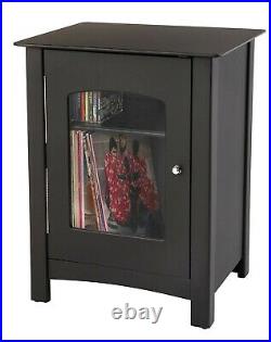 Crosley ST75 Turntable Record Player Stand & Album Storage Black NEW