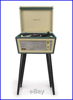 Crosley STERLING CR6231D-GR 2 Speed Turntable Record Player GREEN/CREAM with Stand