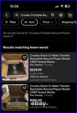 Crosley Stack O Matic Vinyl Portable Turntable Record Player Retro Crosley Stack O Matic Vinyl Portable Turntable Record Player Retro