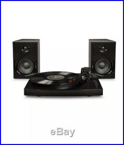Crosley T100 2-Speed Bluetooth Turntable System with Stereo Speakers, Black
