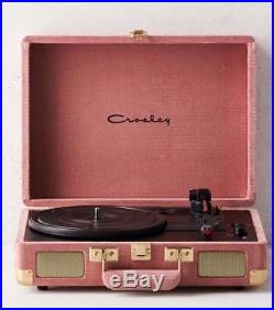 Crosley Turn Table Pink Corduroy Record Player BRAND NEW