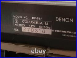 DENON DP-51F DIRECT DRIVE FULLY AUTOMATIC TURNTABLE SYSTEM Record Player Used DENON DP-51F DIRECT DRIVE FULLY AUTOMATIC TURNTABLE SYSTEM Record Player Used