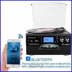 DIGITNOW Bluetooth Record Player Turntable with Stereo Speaker LP Vinyl to MP