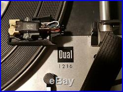 DUAL 1216 3-Sp Automatic Turntable Record Player withSHURE M91ED Cartridge & Cover