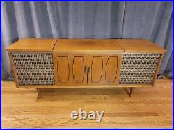 Delmonica Stereo Console Record Player Solid State Mid Century Vintage