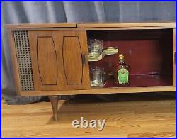Delmonica Stereo Console Record Player Solid State Mid Century Vintage
