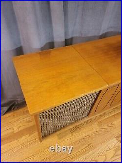 Delmonica Stereo Console Record Player Solid State Mid Century Vintage