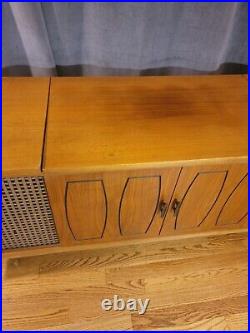 Delmonica Stereo Console Record Player Solid State Mid Century Vintage