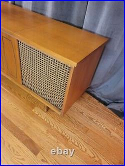 Delmonica Stereo Console Record Player Solid State Mid Century Vintage