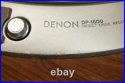 Denon DP-1600 Vintage Two Speed Manual Direct Drive Record Player 100V