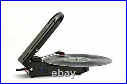Ebullient Portable Record Player PT-208E Black MP3 SD/USB